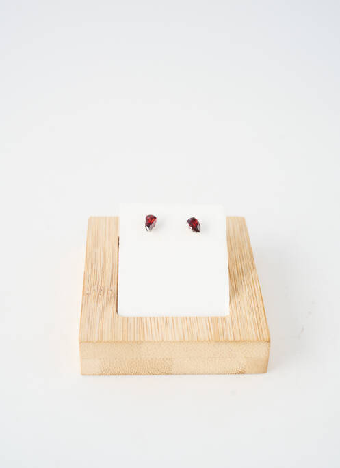 Boucles d’oreilles matériaux métal rouge TATA GISELE femme