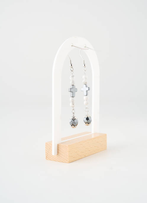 Boucles d’oreilles blanc TATA GISELE femme