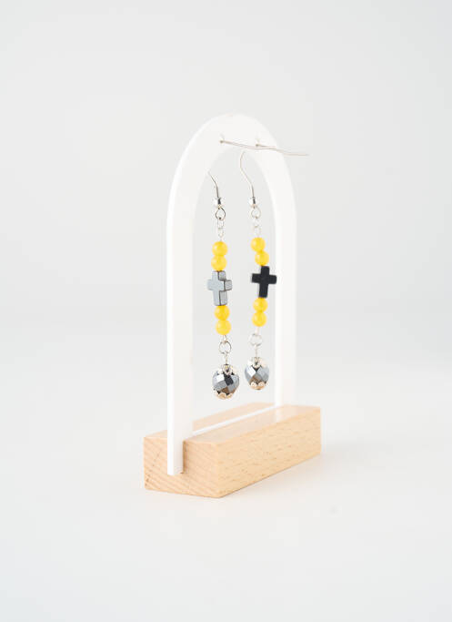 Boucles d’oreilles jaune TATA GISELE femme
