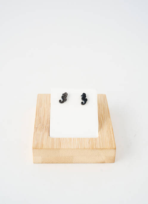 Boucles d’oreilles noir TATA GISELE femme