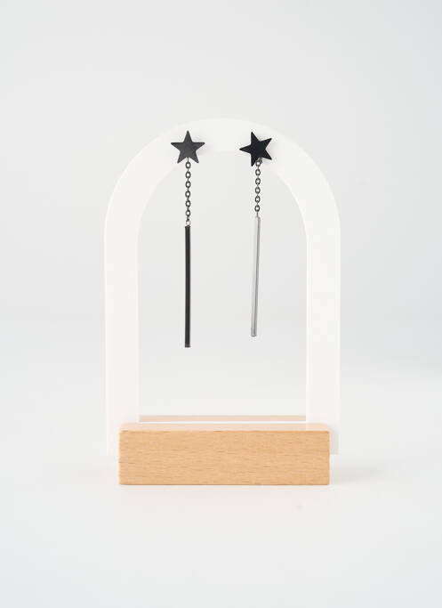 Boucles d’oreilles noir TATA GISELE femme