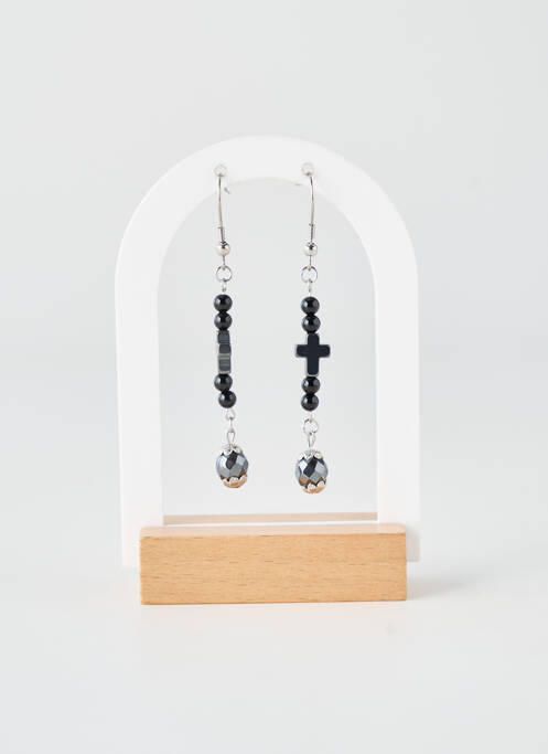 Boucles d’oreilles noir TATA GISELE femme