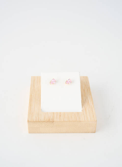 Boucles d’oreilles matériaux métal rose TATA GISELE femme