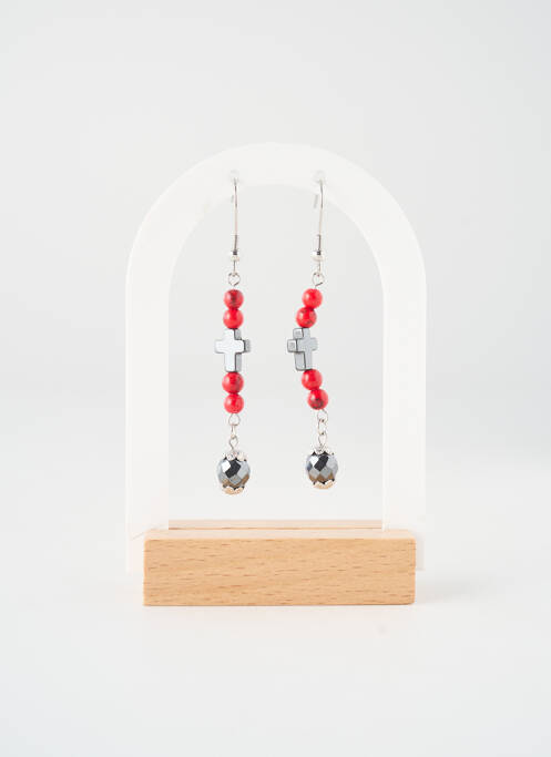 Boucles d’oreilles rouge TATA GISELE femme