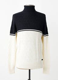 Pull col roulé coupe cintrée manches longues noir KARL LAGERFELD homme