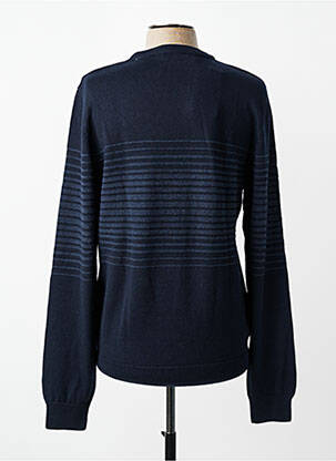Pull col rond manches longues bleu HECHTER STUDIO homme