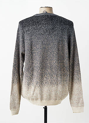 Pull col rond manches longues gris HECHTER STUDIO homme