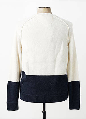 Pull col rond manches longues blanc HECHTER STUDIO homme