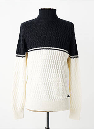 Pull col roulé coupe cintrée manches longues noir KARL LAGERFELD homme