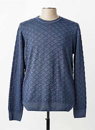 Pull col rond manches longues bleu BOB homme