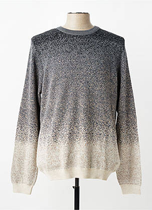 Pull col rond manches longues gris HECHTER STUDIO homme