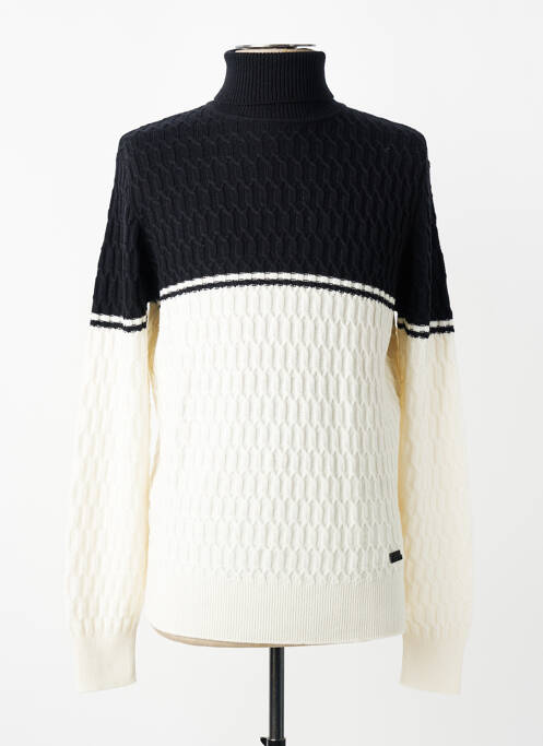 Pull col roulé coupe cintrée manches longues noir KARL LAGERFELD homme