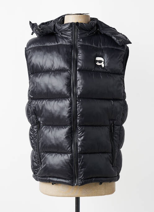 Doudoune capuche a capuche noir KARL LAGERFELD homme