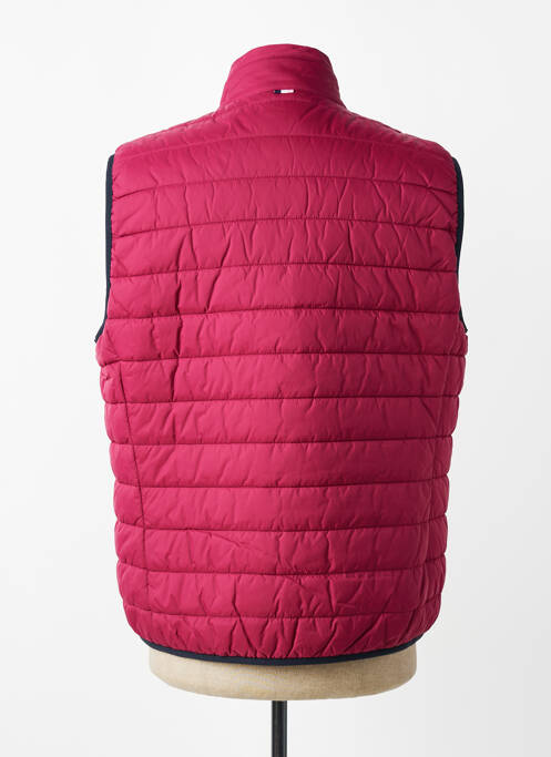 Doudoune fermeture zippée sur le devant sans capuche rouge EDEN PARK homme