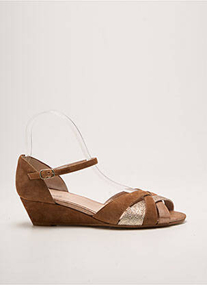 Sandales/nu pieds fermeture boucle(s) talon de 4 à 6cm marron REQINS femme