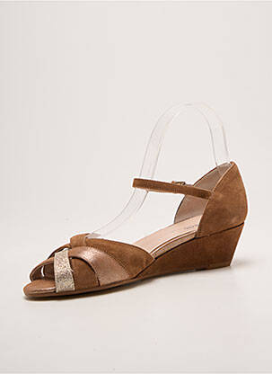 Sandales/nu pieds fermeture boucle(s) talon de 4 à 6cm marron REQINS femme