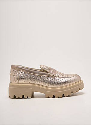 Mocassins bout rond talon de 4 à 6cm or REQINS femme