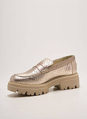 Mocassins bout rond talon de 4 à 6cm or REQINS femme