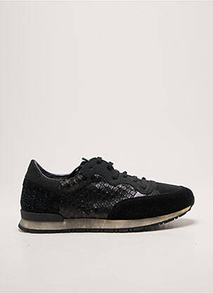 Baskets tissage satiné talon plat jusqu'à 3cm noir REQINS femme