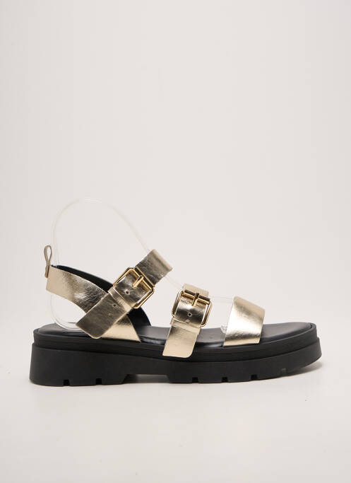 Sandales/nu pieds chiquet talon de 4 à 6cm or REQINS femme