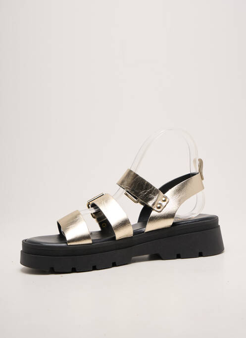 Sandales/nu pieds chiquet talon de 4 à 6cm or REQINS femme