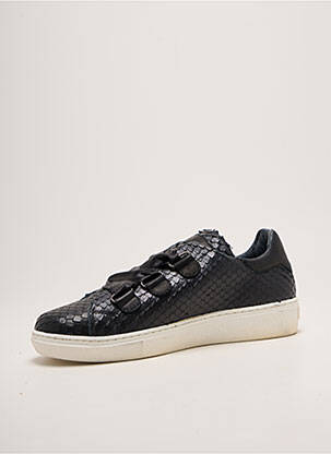 Baskets bout rond talon plat jusqu'à 3cm noir REQINS femme