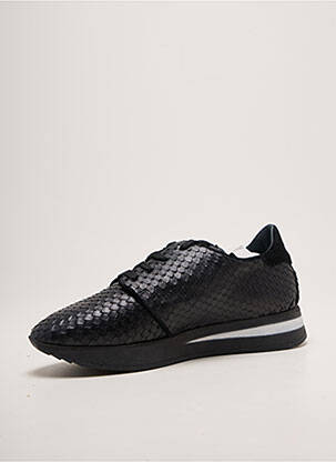 Baskets bout rond talon plat jusqu'à 3cm noir REQINS femme