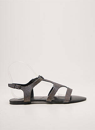Sandales/nu pieds chiquet talon plat jusqu'à 3cm argent REQINS femme