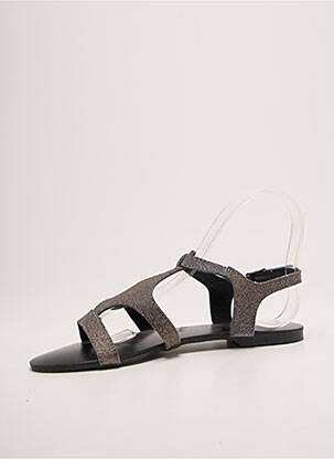 Sandales/nu pieds chiquet talon plat jusqu'à 3cm argent REQINS femme