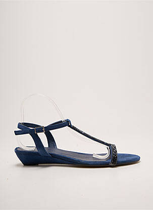 Sandales/nu pieds fermeture boucle(s) talon de 4 à 6cm bleu REQINS femme