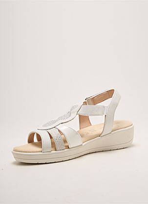 Sandales/nu pieds bout ouvert talon de 4 à 6cm blanc ISOTONER femme