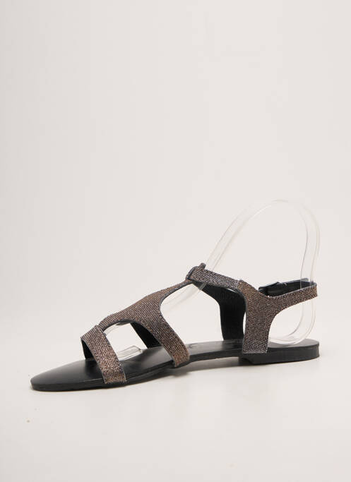Sandales/nu pieds chiquet talon plat jusqu'à 3cm argent REQINS femme
