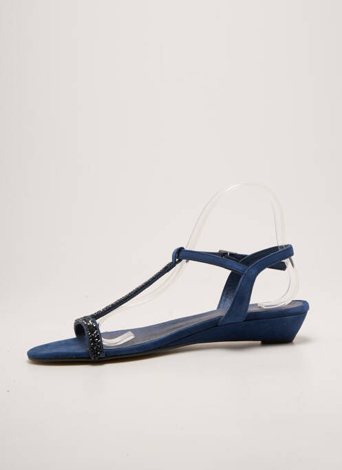 Sandales/nu pieds fermeture boucle(s) talon de 4 à 6cm bleu REQINS femme