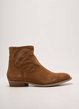 Bottines/boots bout pointu talon plat jusqu'à 3cm marron REQINS femme