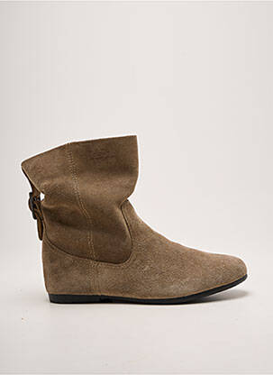 Bottines/boots bout rond talon plat jusqu'à 3cm marron PALLADIUM femme
