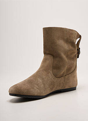Bottines/boots bout rond talon plat jusqu'à 3cm marron PALLADIUM femme