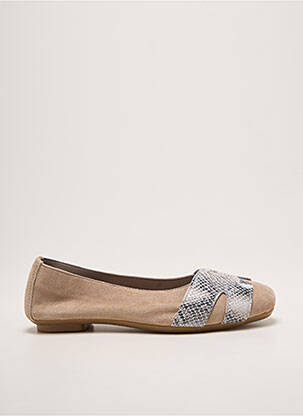 Ballerines bout carré talon plat jusqu'à 3cm beige REQINS femme