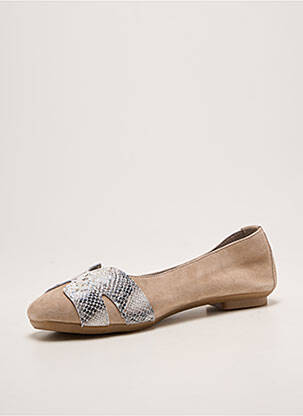 Ballerines bout carré talon plat jusqu'à 3cm beige REQINS femme