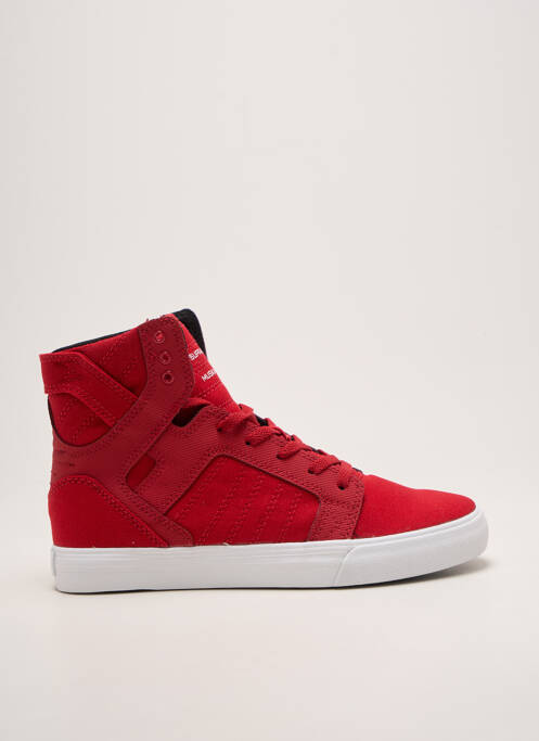 Baskets fermeture lacets bout rond rouge SUPRA garcon