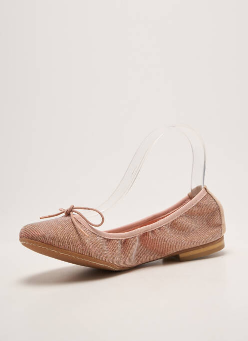 Ballerines chiquet talon plat jusqu'à 3cm rose REQINS femme
