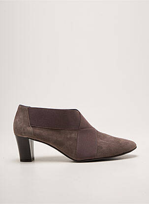 Bottines/boots bout rond talon de 7 à 9cm gris ANDREA DAPHANE femme