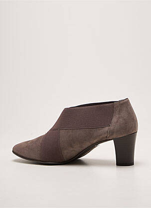 Bottines/boots bout rond talon de 7 à 9cm gris ANDREA DAPHANE femme