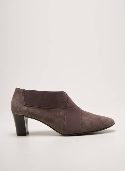 Bottines/boots bout rond talon de 7 à 9cm gris ANDREA DAPHANE femme