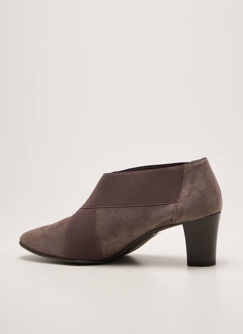 Bottines/boots bout rond talon de 7 à 9cm gris ANDREA DAPHANE femme
