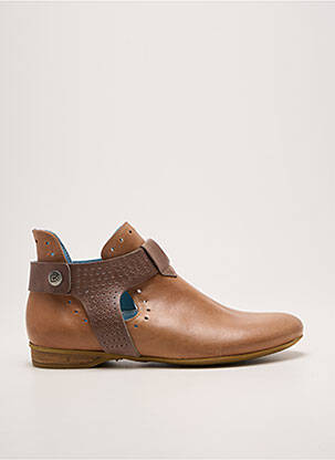 Bottines/boots bout rond talon plat jusqu'à 3cm marron DORKING femme