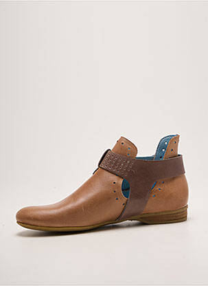 Bottines/boots bout rond talon plat jusqu'à 3cm marron DORKING femme