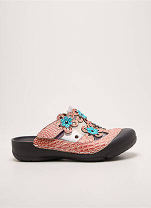 Mules/sabots talon plat jusqu'à 3cm rose LAURA VITA femme