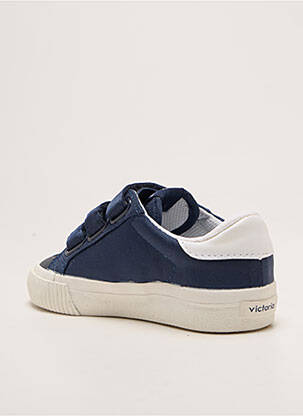 Baskets fermeture scratch bout rond bleu VICTORIA fille