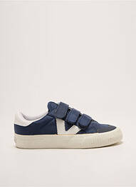 Baskets fermeture scratch bout rond bleu VICTORIA fille