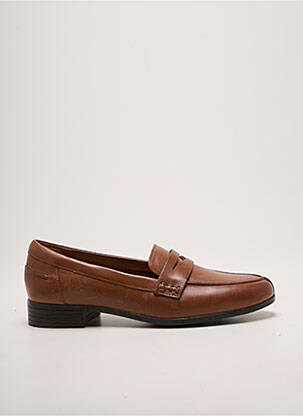 Mocassins bout rond talon plat jusqu'à 3cm marron CLARKS femme
